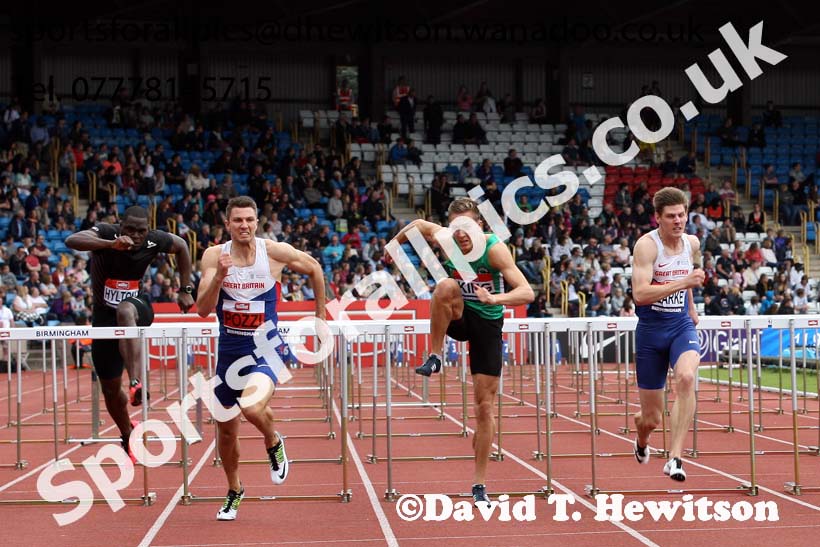 Mens 110 metres hurdles, British Championships, Birmingham. Photo: David T. Hewitson/Sports for All Pics